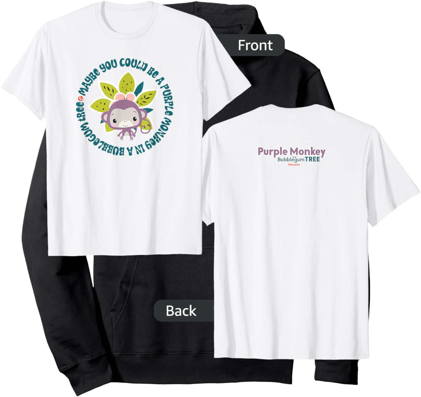 Fisher-Price Purple Monkey - Maybe You Could Be Circle Hoodie - Hoodie | Black