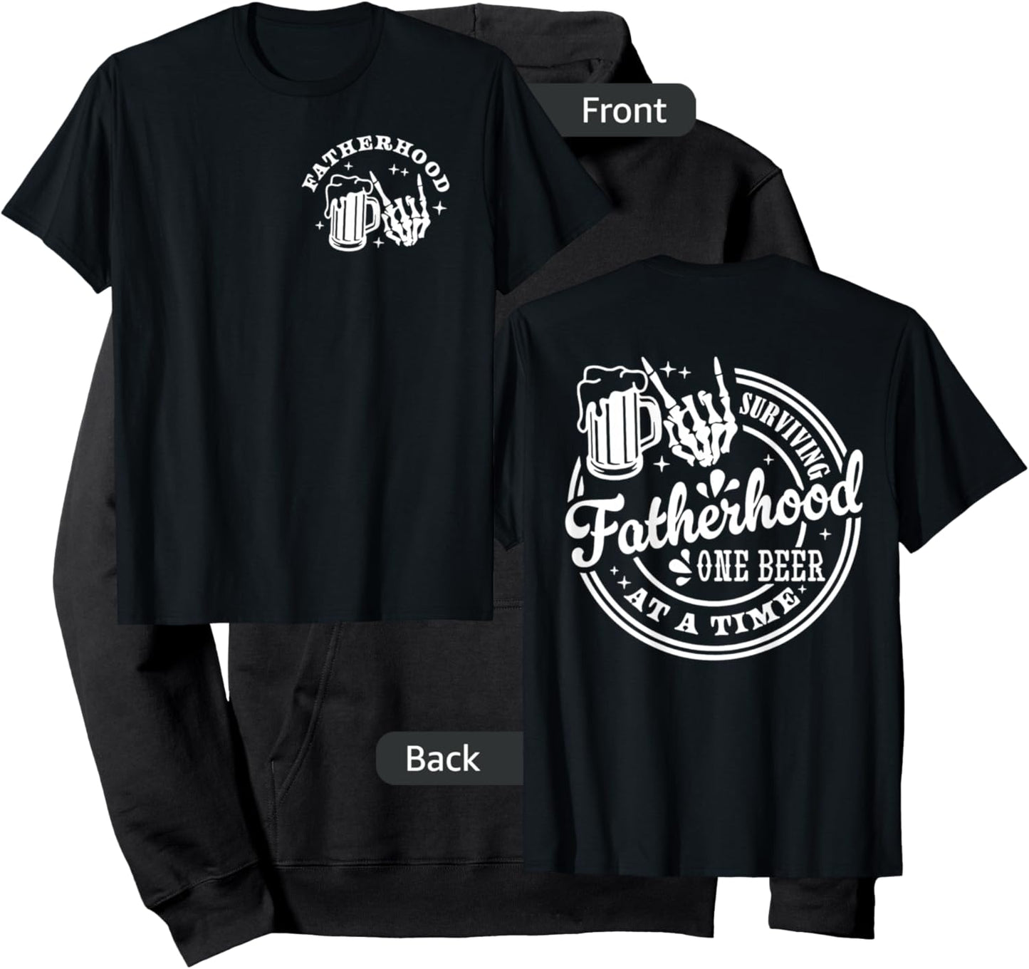 Surviving Fatherhood One Beer At A Time Fathers Day Hoodie - Hoodie | Black