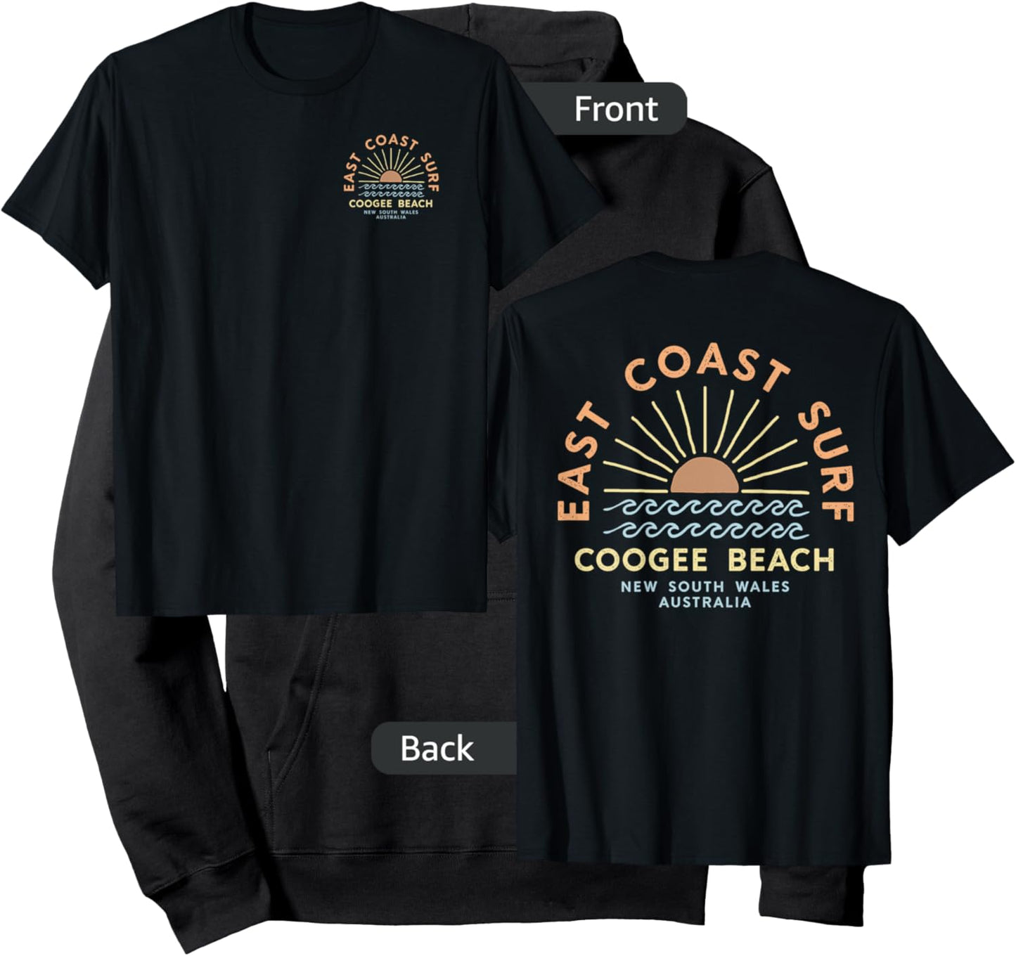 Coogee Beach Australia Souvenir 2-sided Hoodie - Hoodie | Black