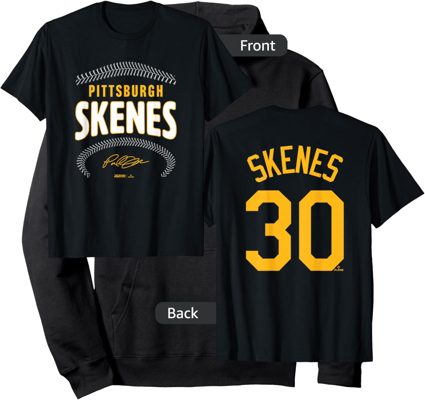 Paul Skenes Pittsburgh Name & Number (Front & Back) MLBPA Hoodie - Hoodie | Black