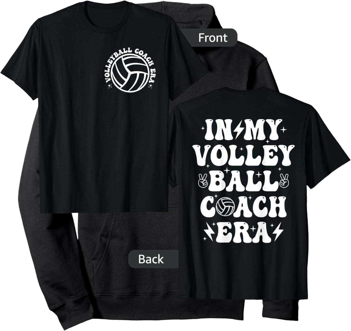 Funny In My Volleyball Coach Era Coach Volleyball Player Dad Hoodie - Hoodie | Black