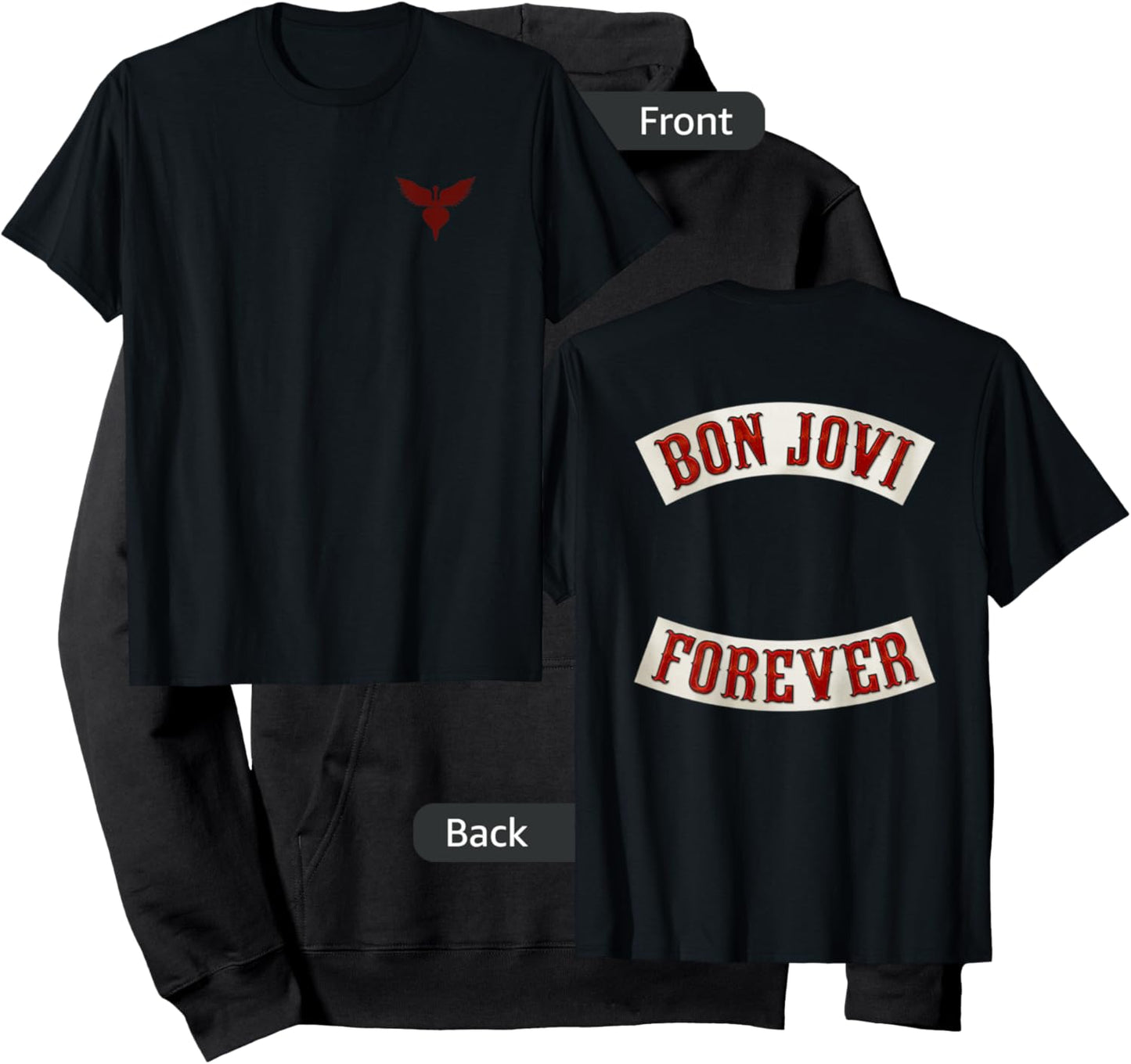 Official Bon Jovi Forever Back Print Hoodie - Hoodie | Black