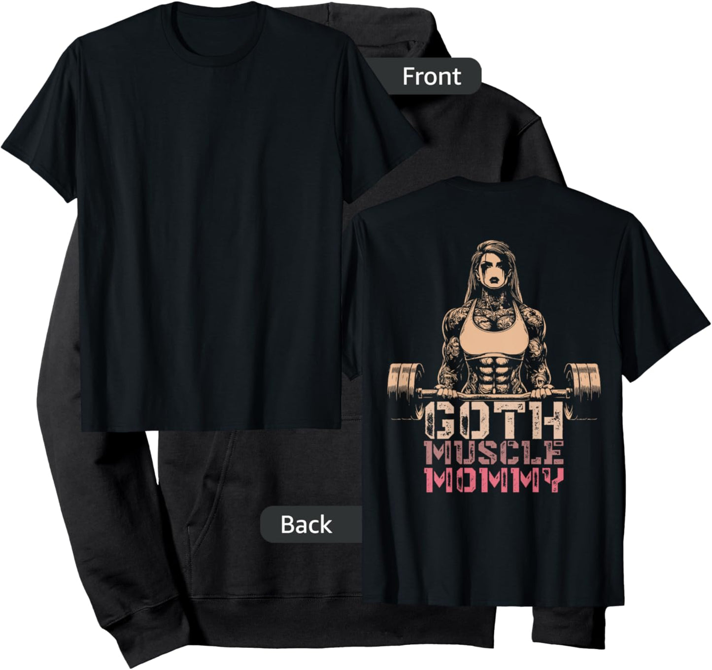 Goth Muscle Mommy Pump Cover Gym Weightlifting Hoodie - Hoodie | Black
