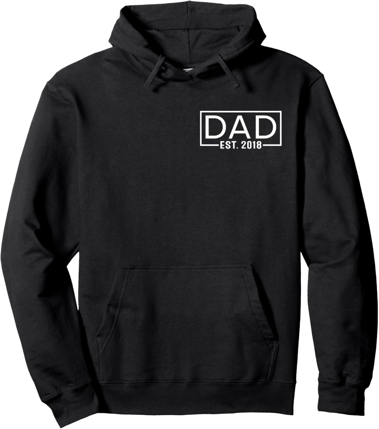 Father's Day Dad Est 2018 Logo Expect Pregnancy Announcement Hoodie - Hoodie | Black