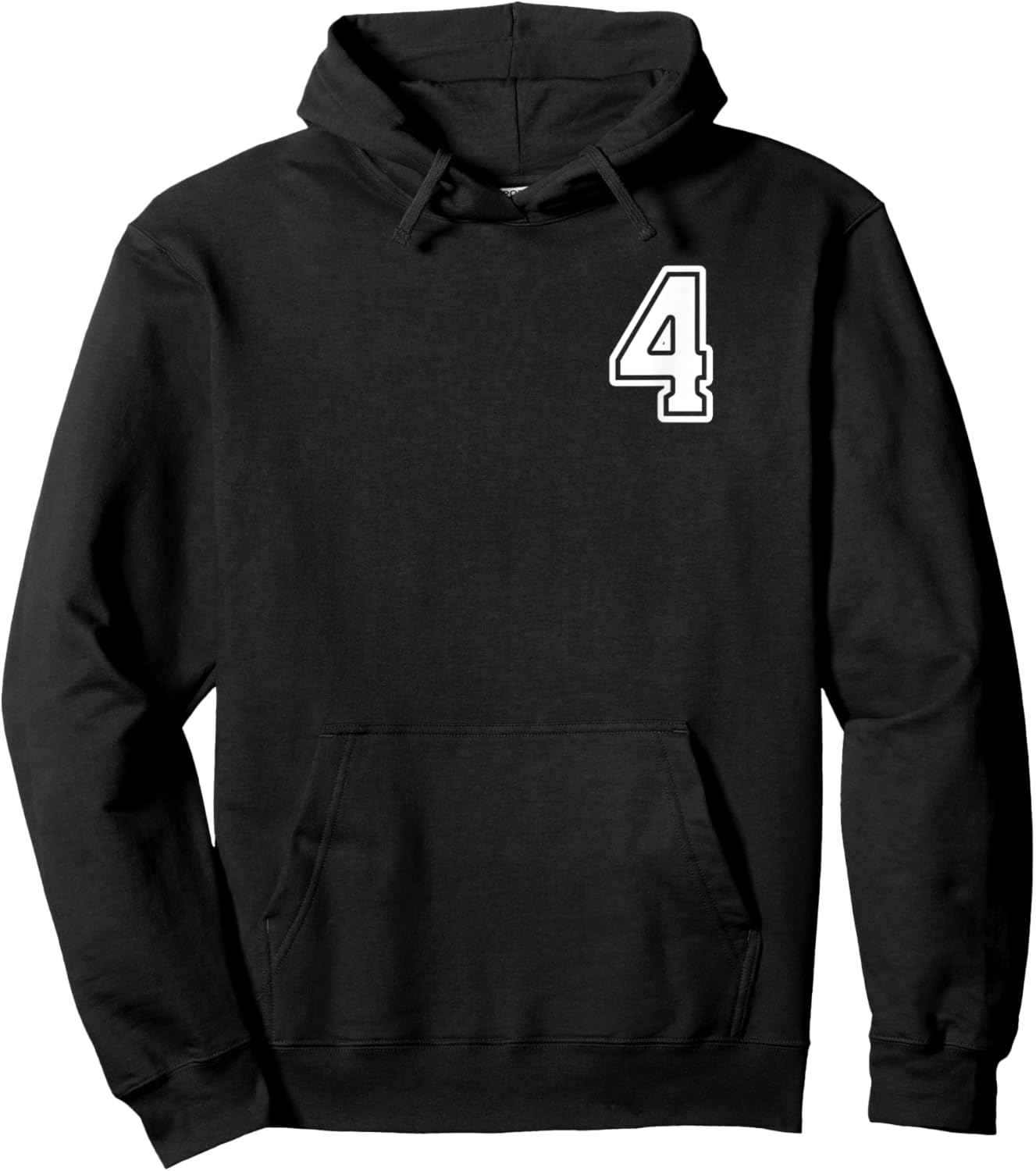 Number 4 Shirt #4 Player Sports Team Men Women Kids Hoodie - Hoodie | Black