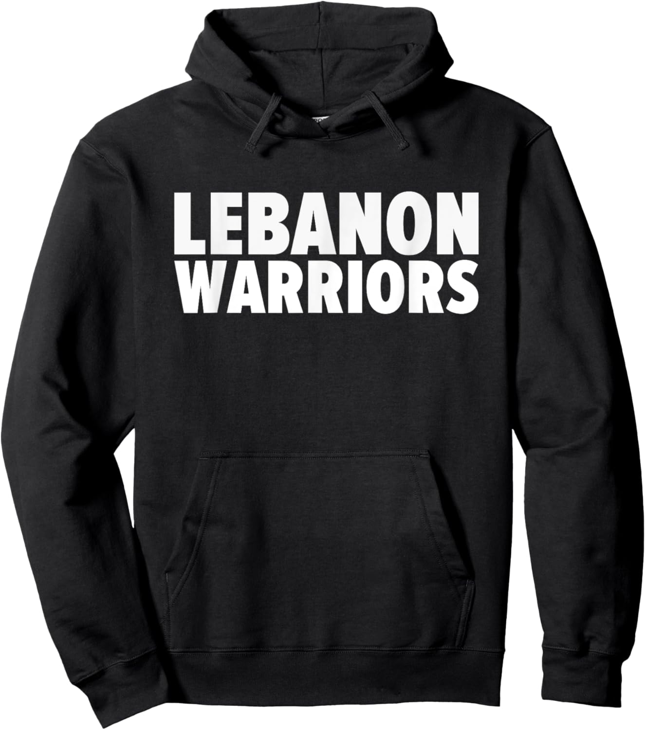 Lebanon Warriors Bold Hoodie - Hoodie | Black