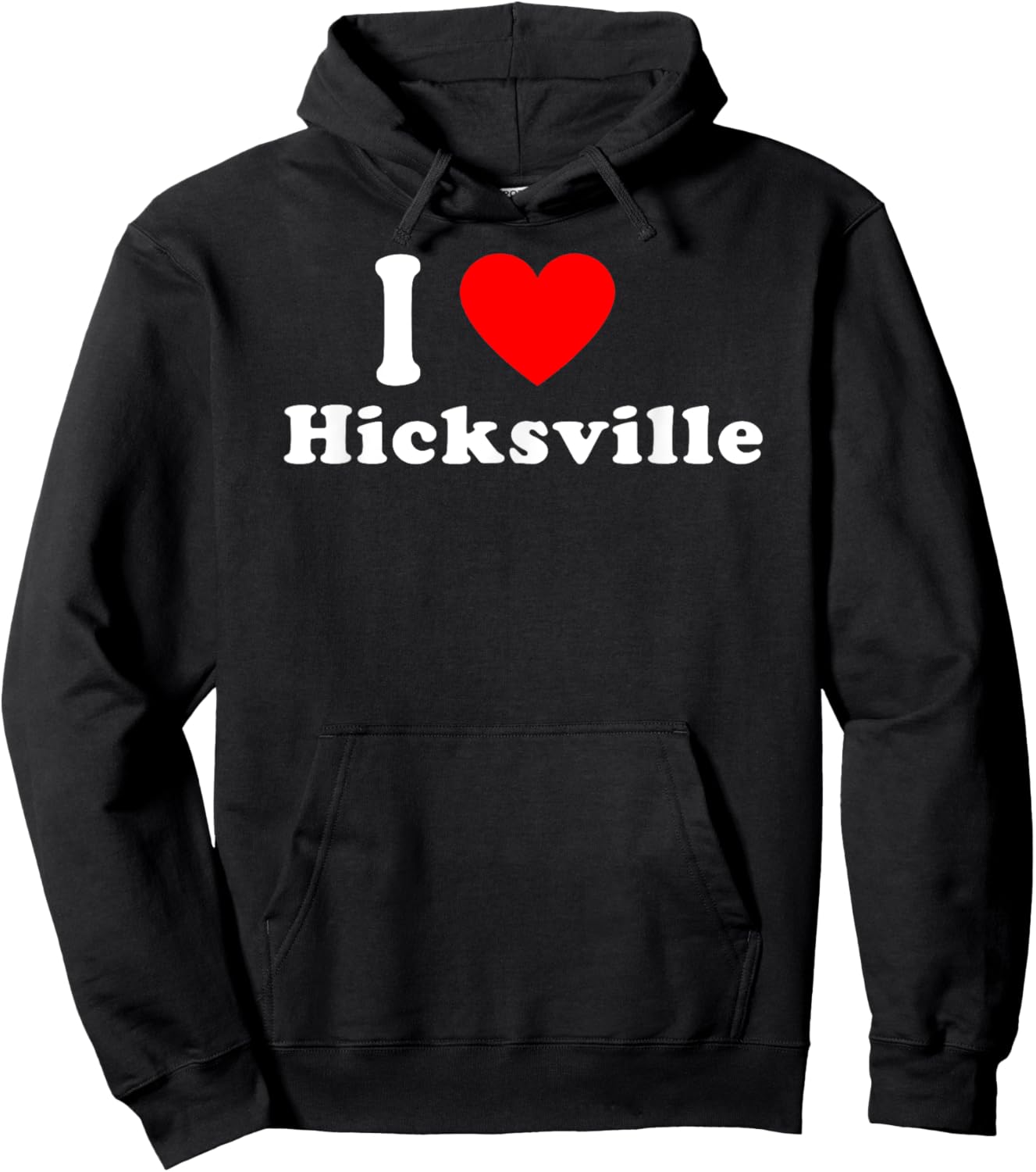I Love Hicksville USA Hometown Classic Hoodie - Hoodie | Black
