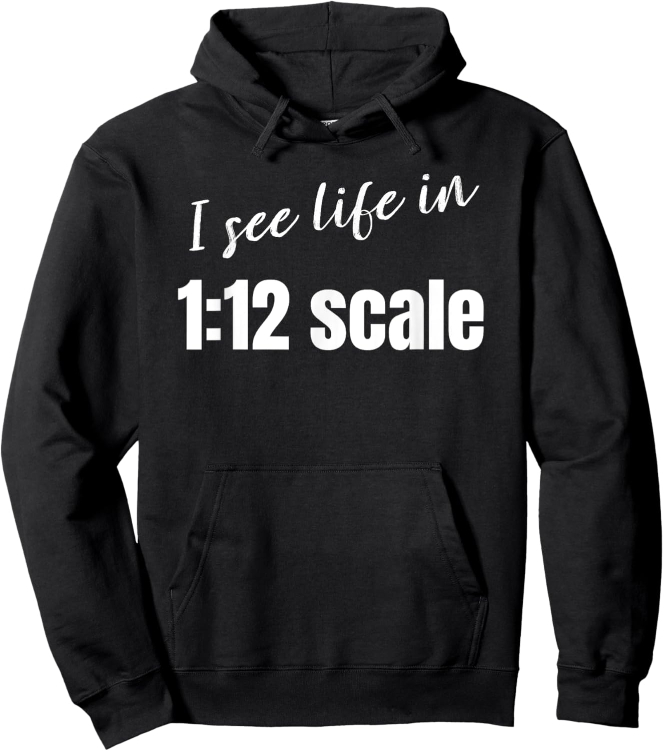 I see life in 1:12 scale Miniaturist Dollhouse Miniature Hoodie - Hoodie | Black