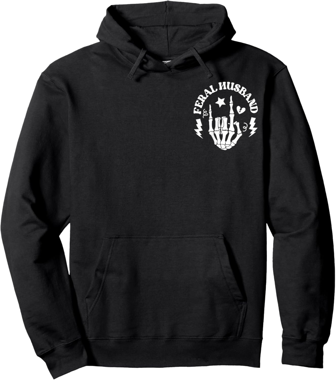 Somebody's Feral Husband Fathers Day Hoodie - Hoodie | Black