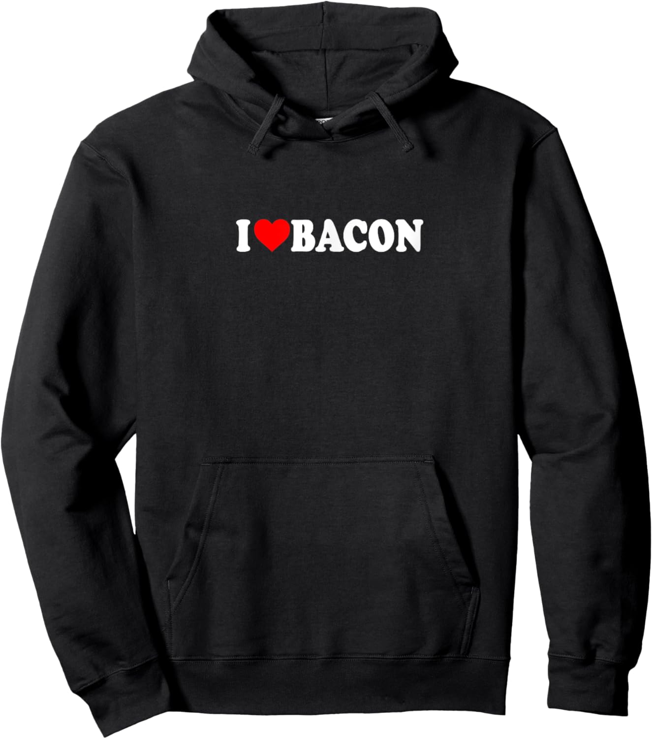 I Love Heart Bacon Funny Gag Gifts Parties Hoodie - Hoodie | Black