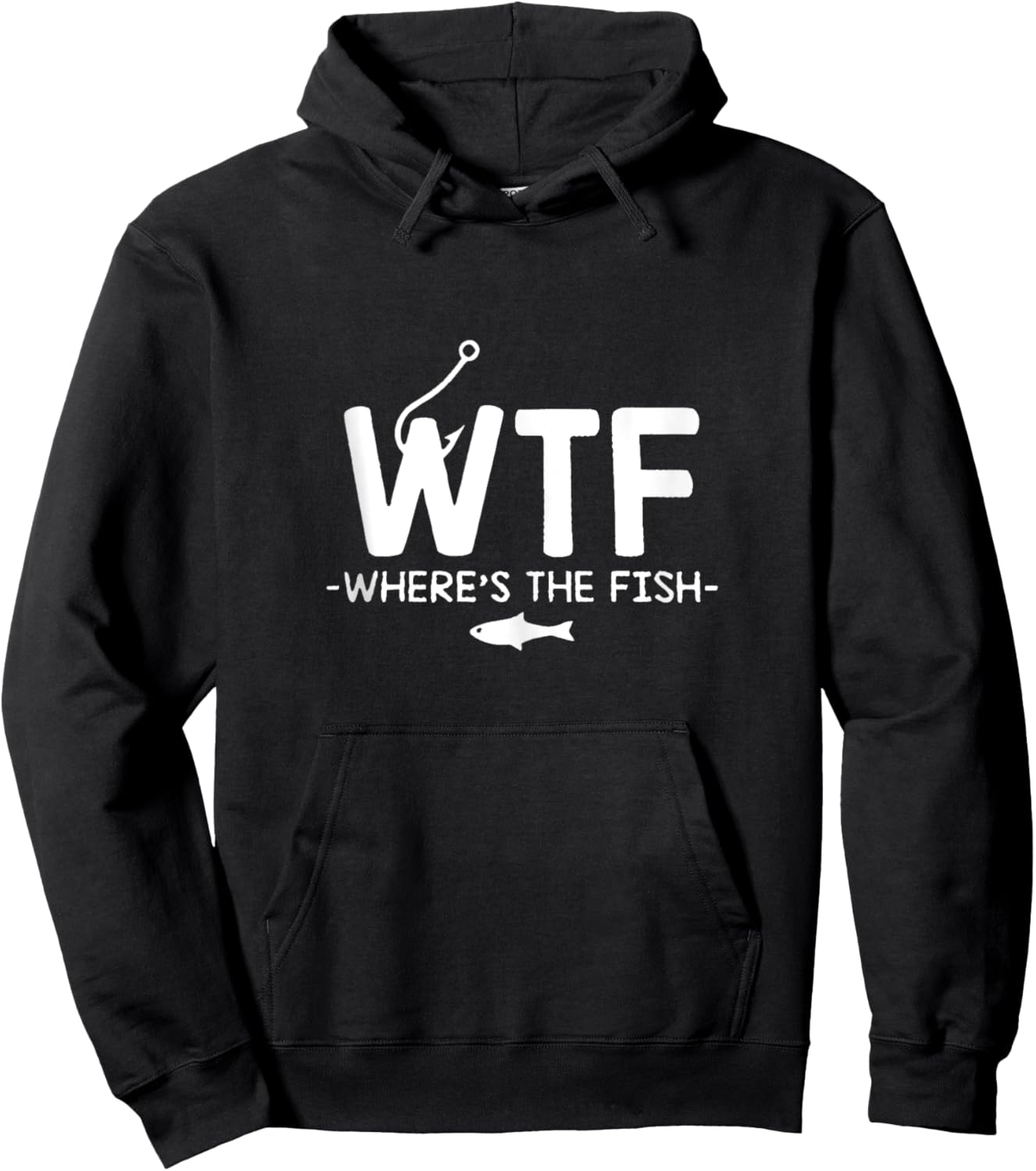 Wtf Wheres the Fish Hoodie - Hoodie | Black