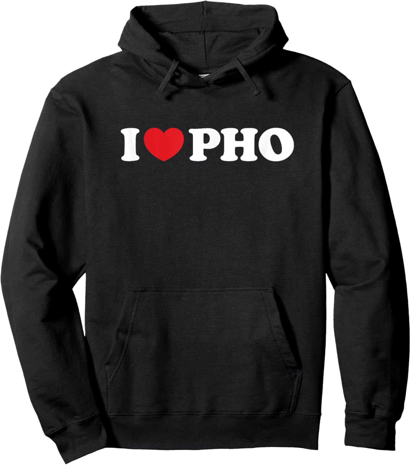 I Love Pho I Heart Pho Hoodie - Hoodie | Black