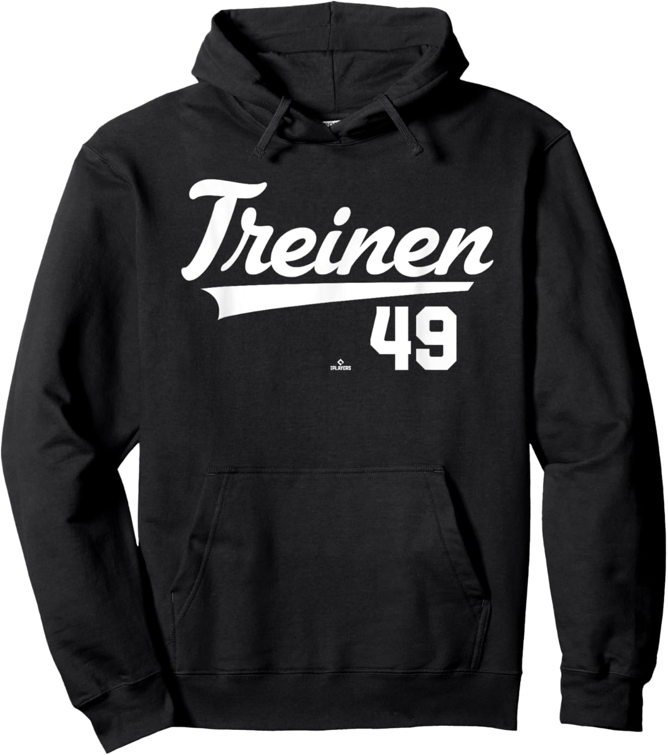 Player Name Swoosh Blake Treinen Los Angeles Baseball MLBPA Hoodie - Hoodie | Black