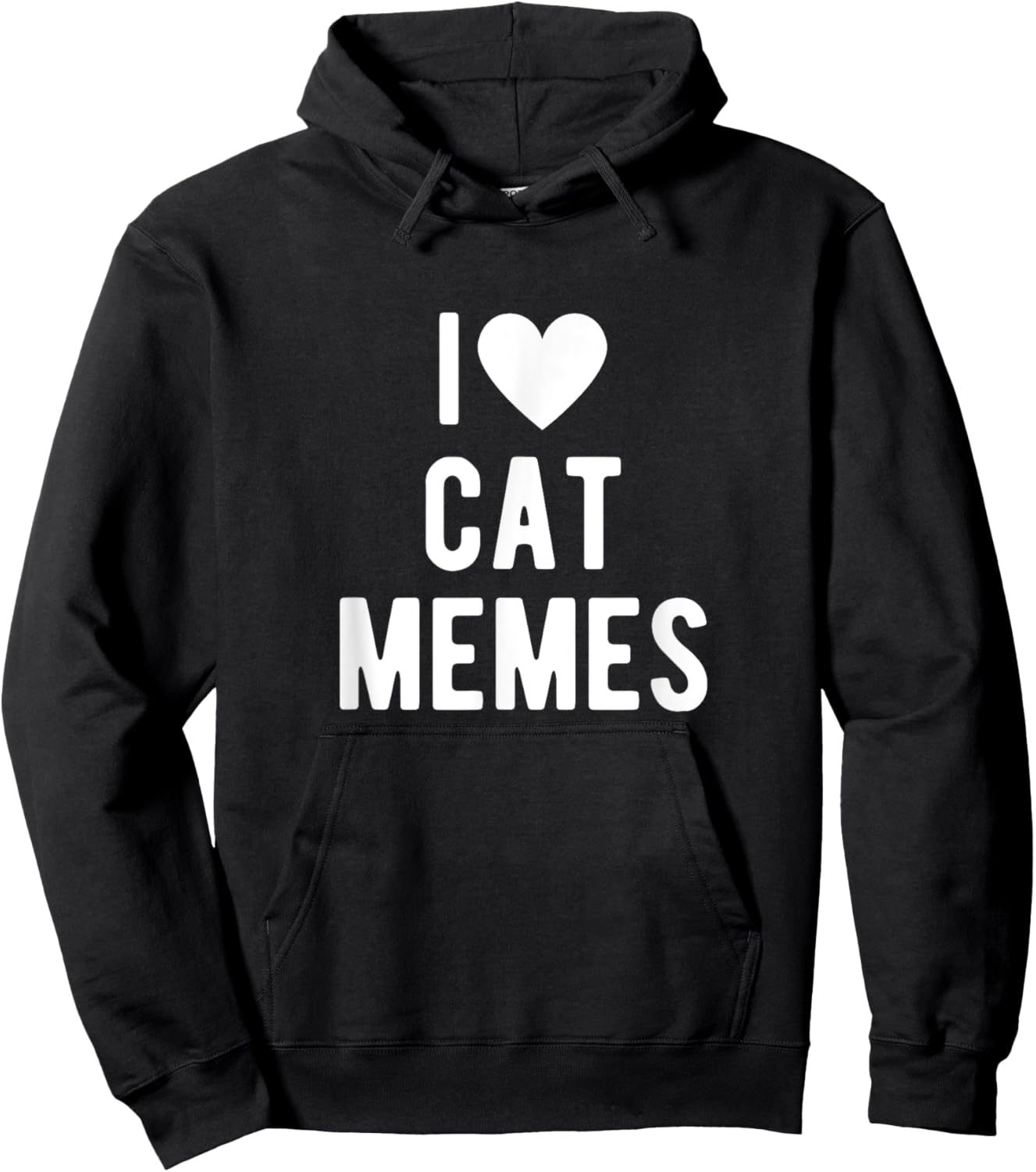 I Love Cat Memes Funny Saying Quote I Heart Cat Memes Hoodie - Hoodie | Black
