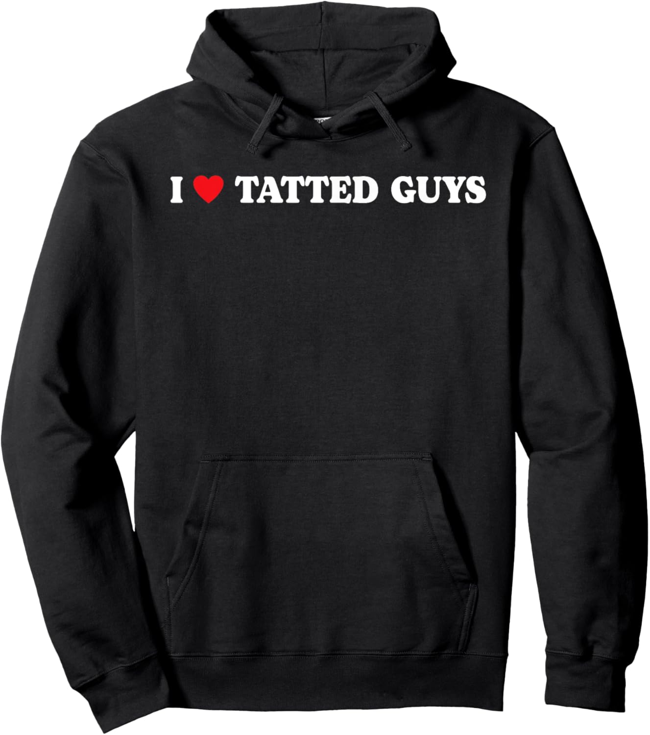 I Love Tatted Guys I Heart Tatted Guys Funny Tattoo Lover Hoodie - Hoodie | Black