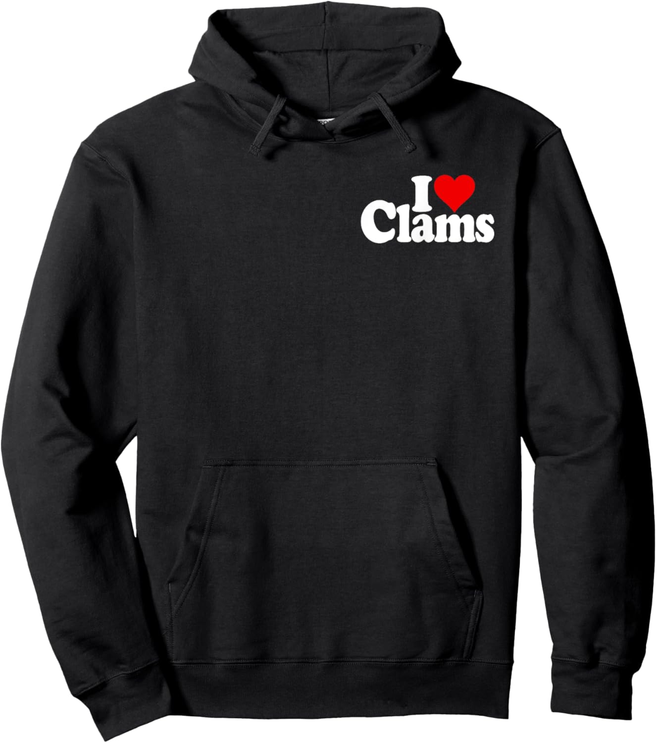 I Love Heart Clams Clamming Shellfish Hoodie - Hoodie | Black