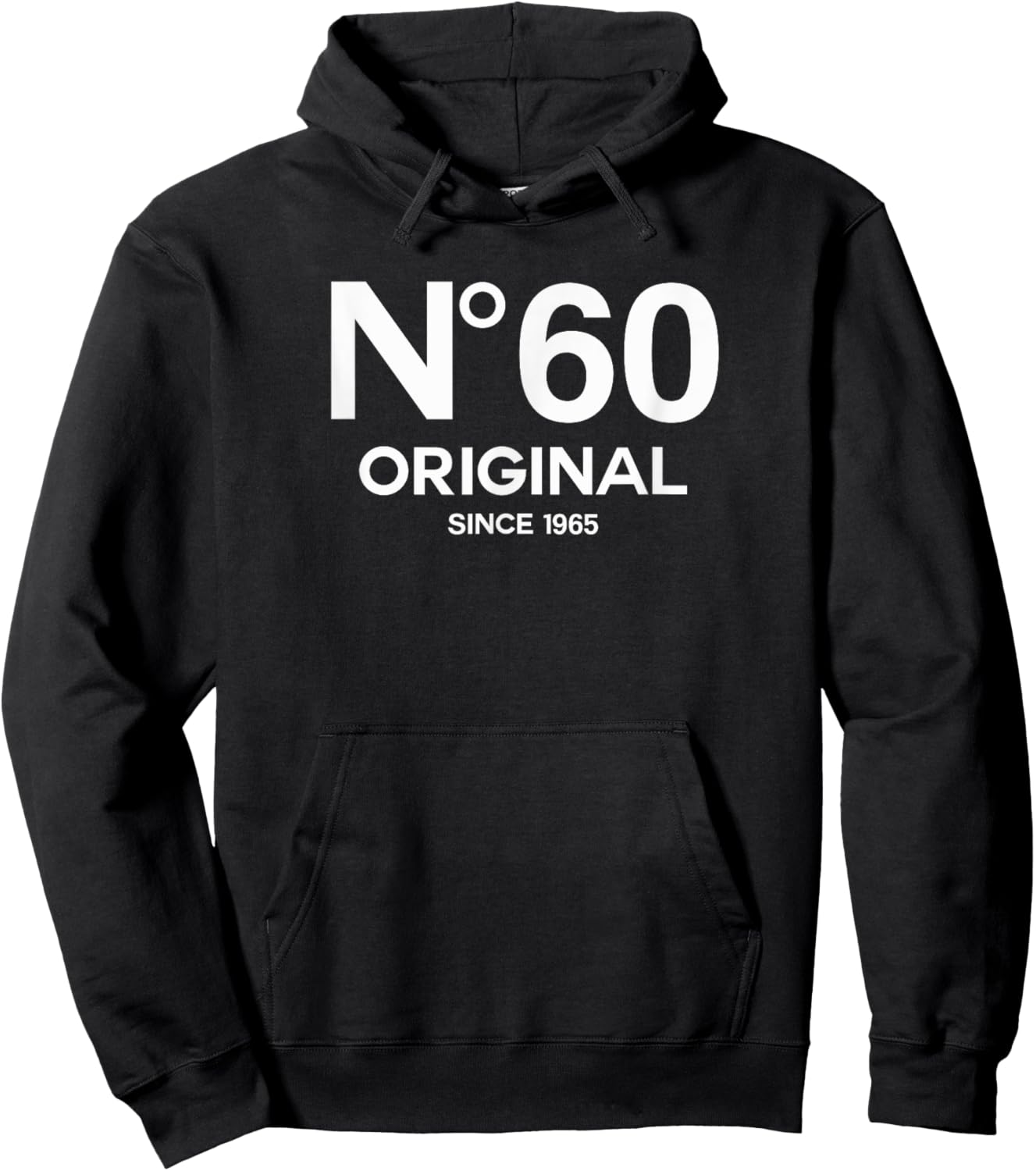 No 60 Original 60th Birthday Born in 1965 Fiftieth Retro Hoodie - Hoodie | Black