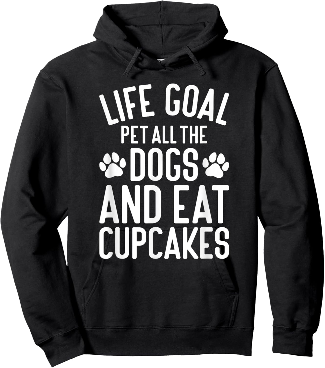 Cupcakes Pet All The Dogs Funny Dogs and Cupcakes Hoodie - Hoodie | Black
