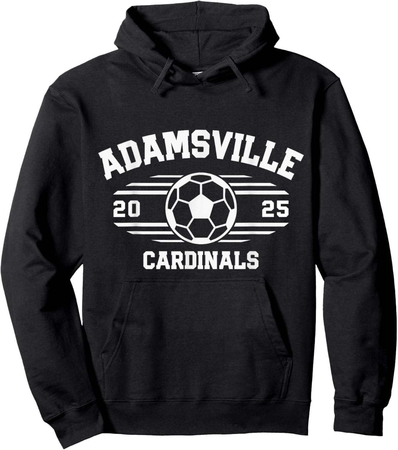 Adamsville Cardinals Soccer Ball 2025 Hoodie - Hoodie | Black
