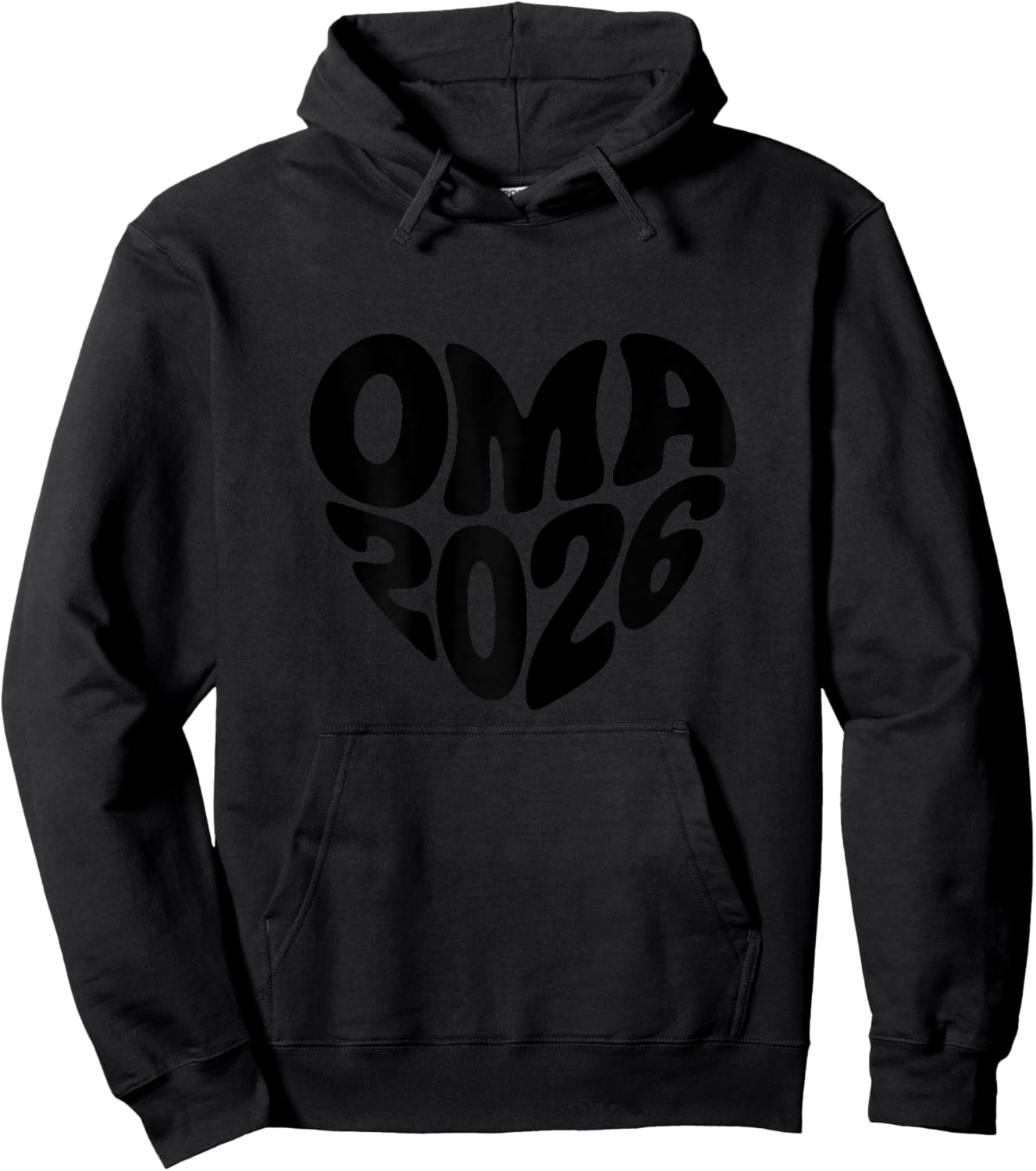 Oma 2026 - Herz Form - Werdende Oma - Zukünftige Oma Hoodie - Hoodie | Black