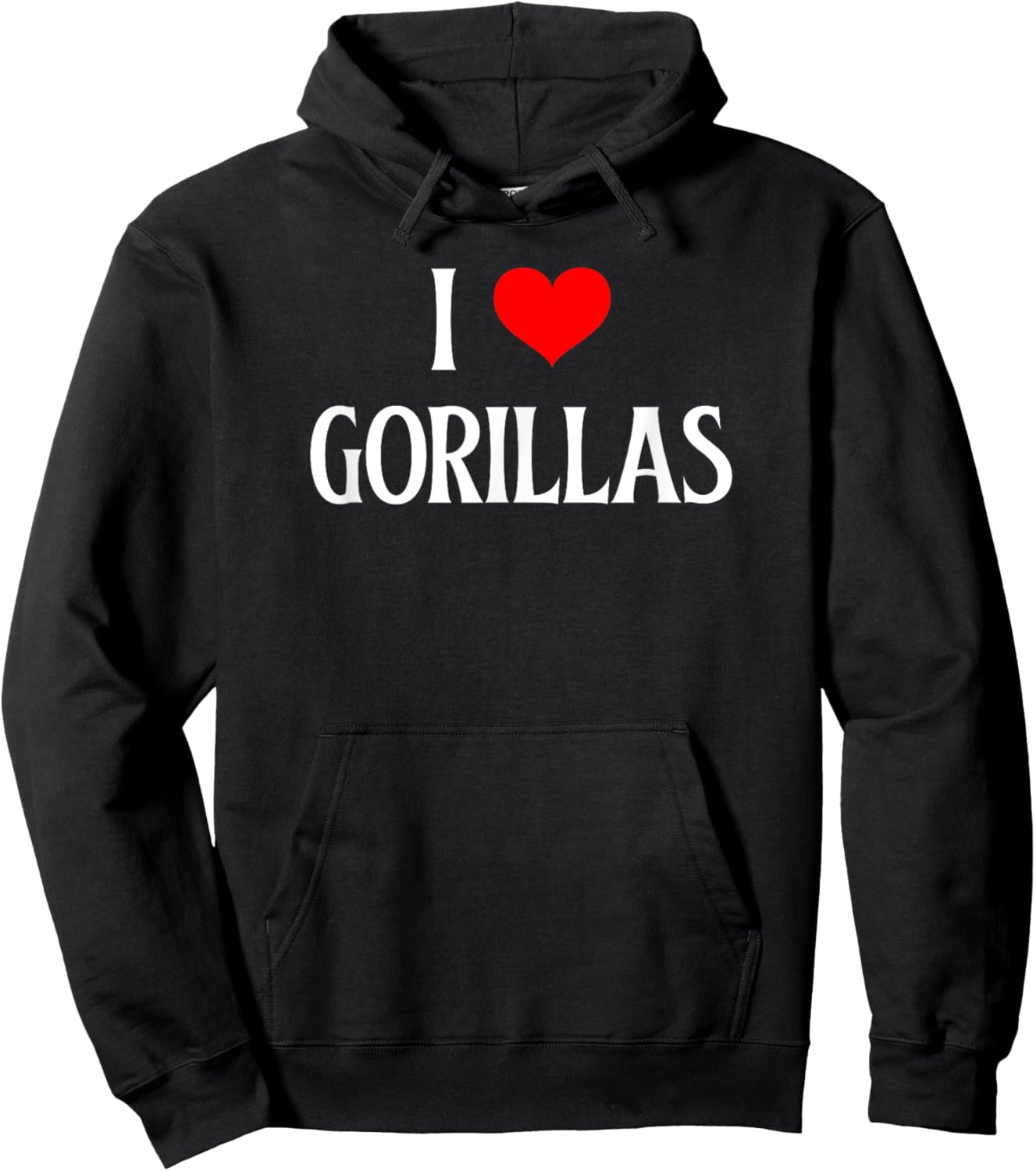 I Love Gorillas I Heart Gorillas Ape lover Simian Primate Hoodie - Hoodie | Black
