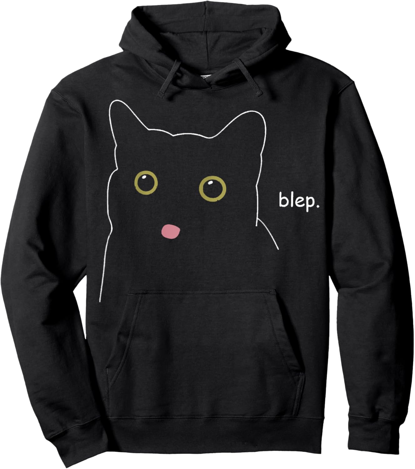 Funny Blep Blep Cute Cat Animals Hoodie - Hoodie | Black