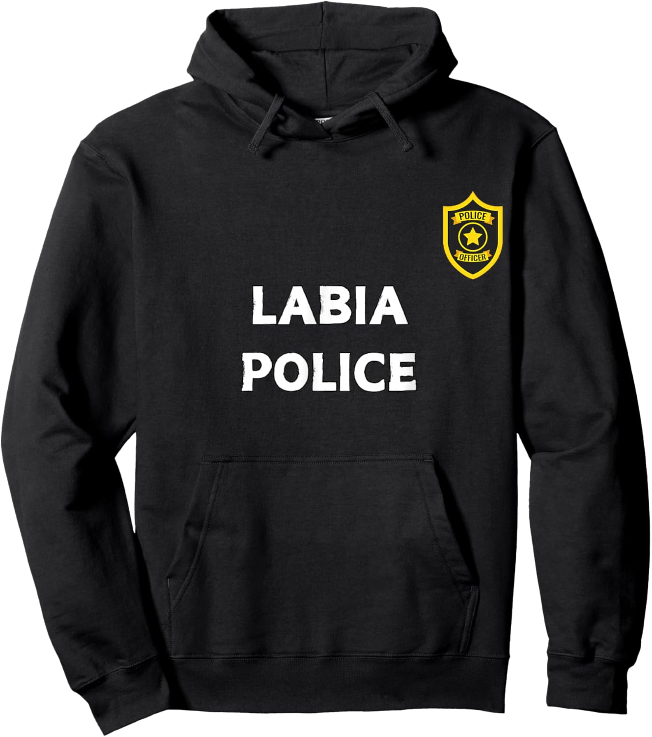 Fun Graphic-Labia Police Hoodie - Hoodie | Black