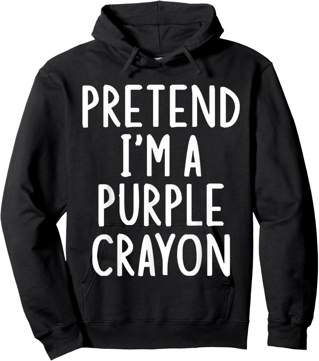 Pretend I'm A Purple Crayon Easy Halloween Matching Costume Hoodie - Hoodie | Black