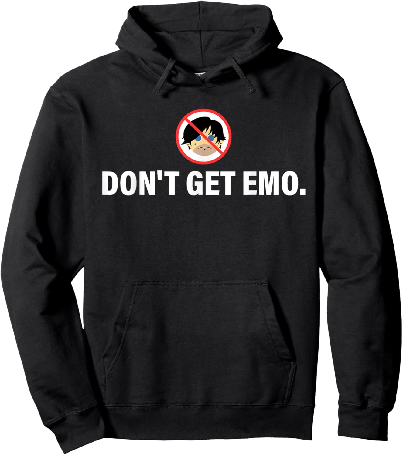 Don't Get Emo Humor Music Hoodie - Hoodie | Black