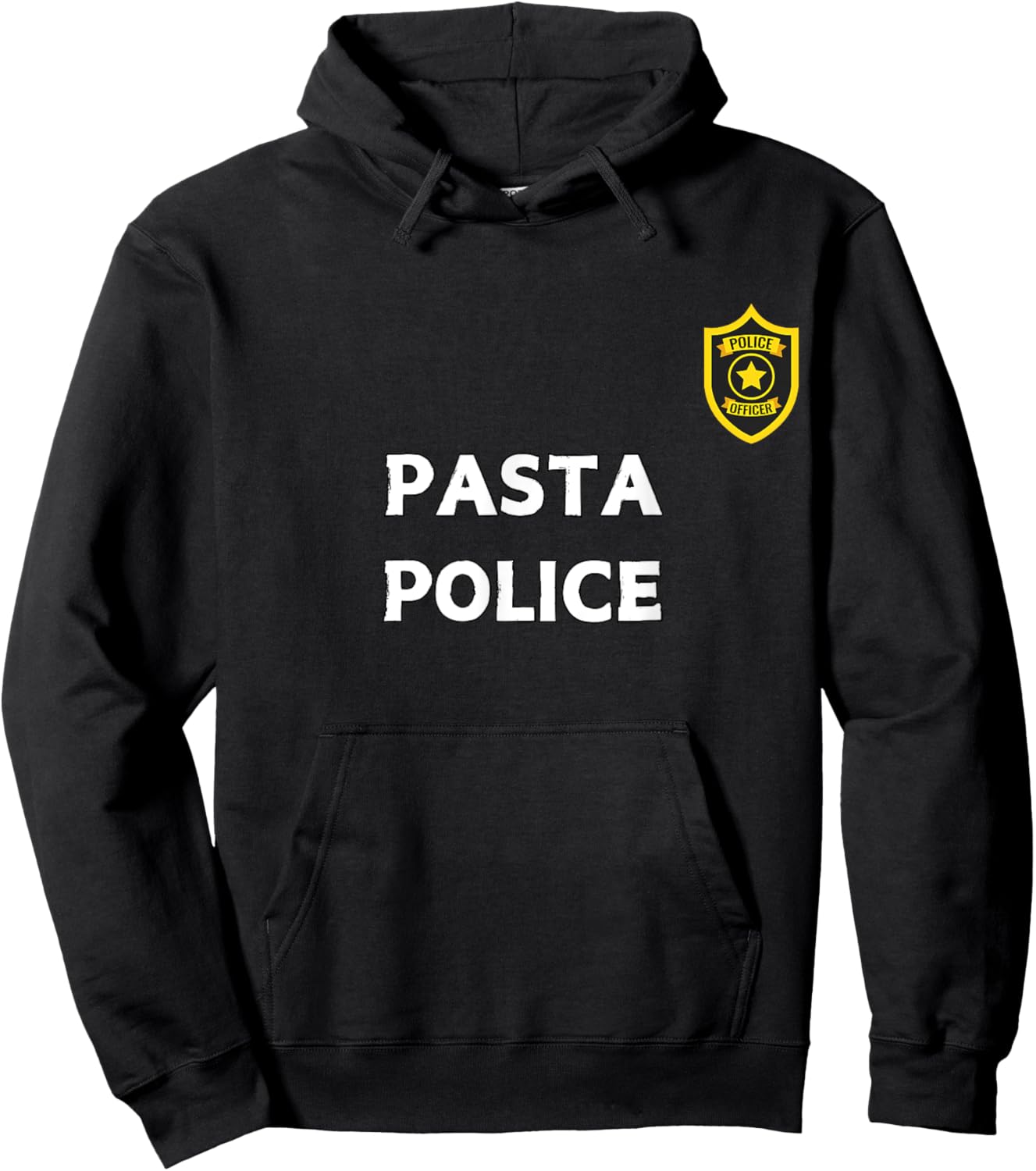 Fun Graphic-Pasta Police Hoodie - Hoodie | Black
