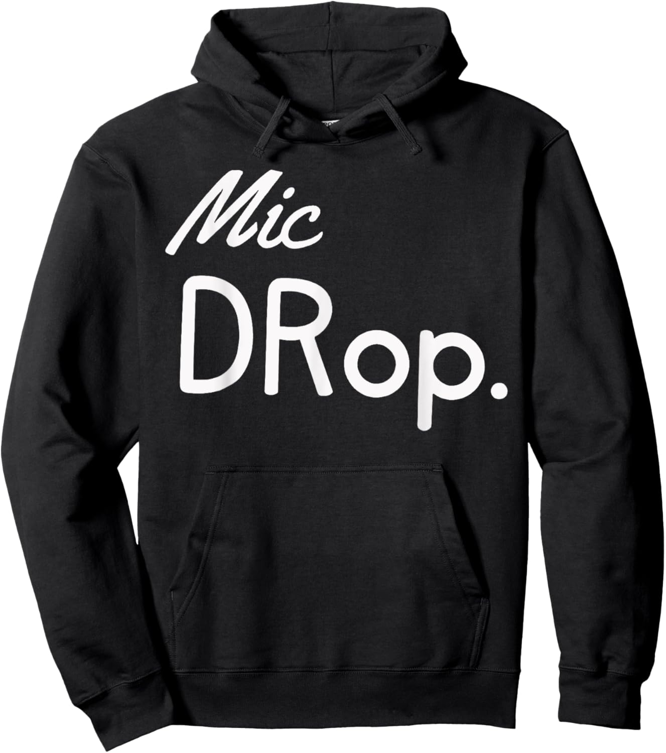 Family Matching Mom Dad Men Women Mic Drop Hoodie - Hoodie | Black
