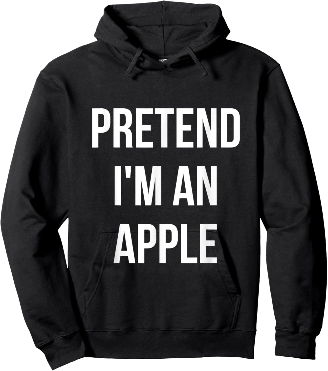 Pretend I'm an Apple Shirt Adult Costume Halloween Red Hoodie - Hoodie | Black