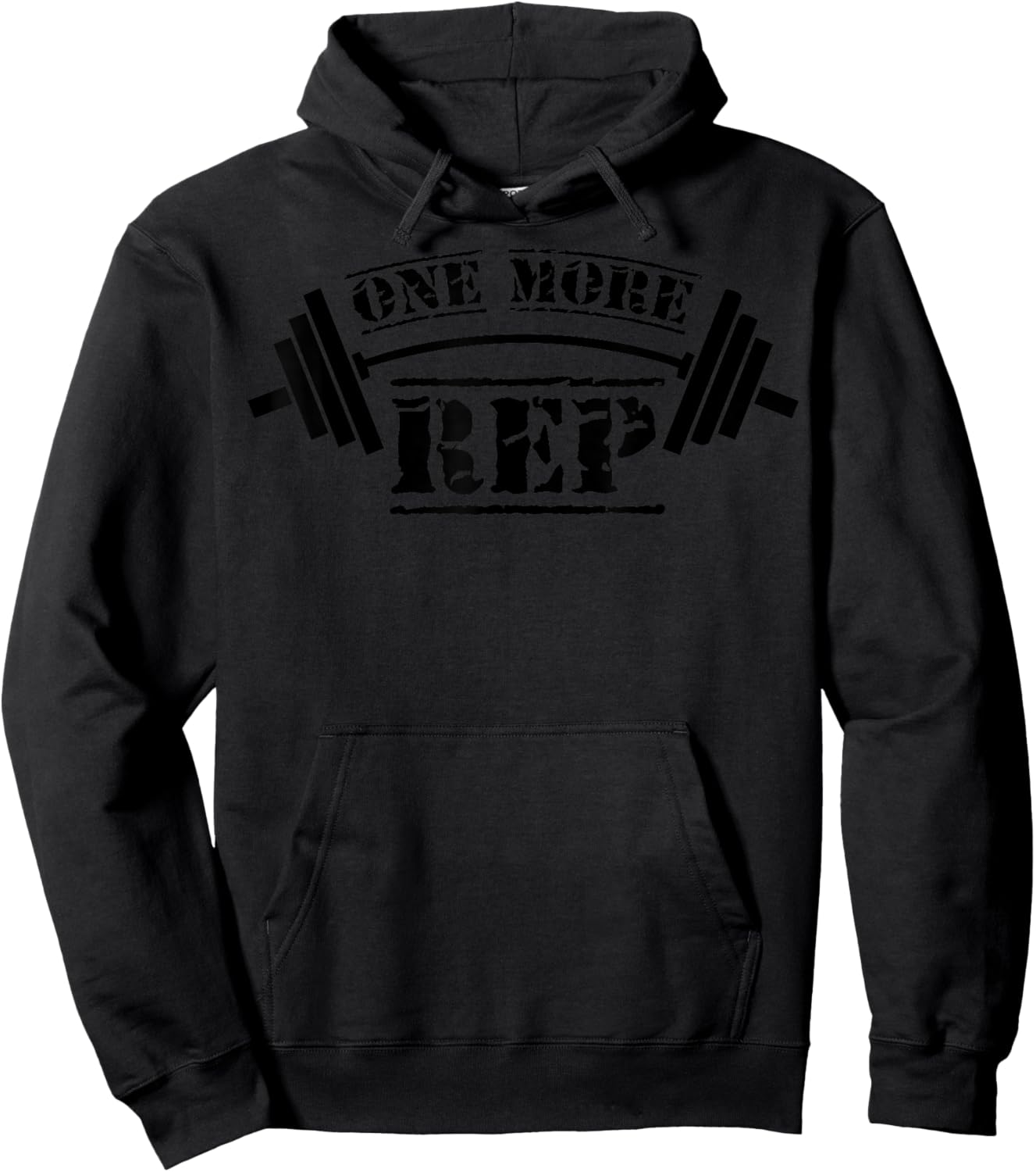 One More Rep Gym Motivational Workout Fitness Hoodie - Hoodie | Black