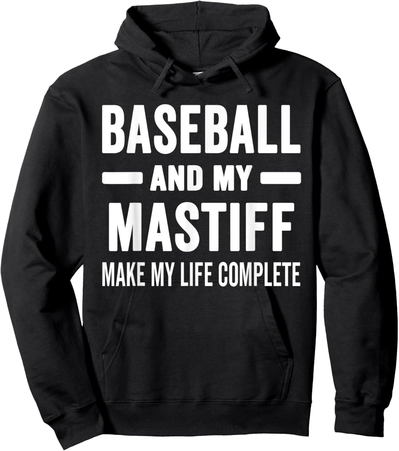 Baseball And My Mastiff Mama Shirt Dog Lover Baseball Mom Men Women Hoodie - Hoodie | Black