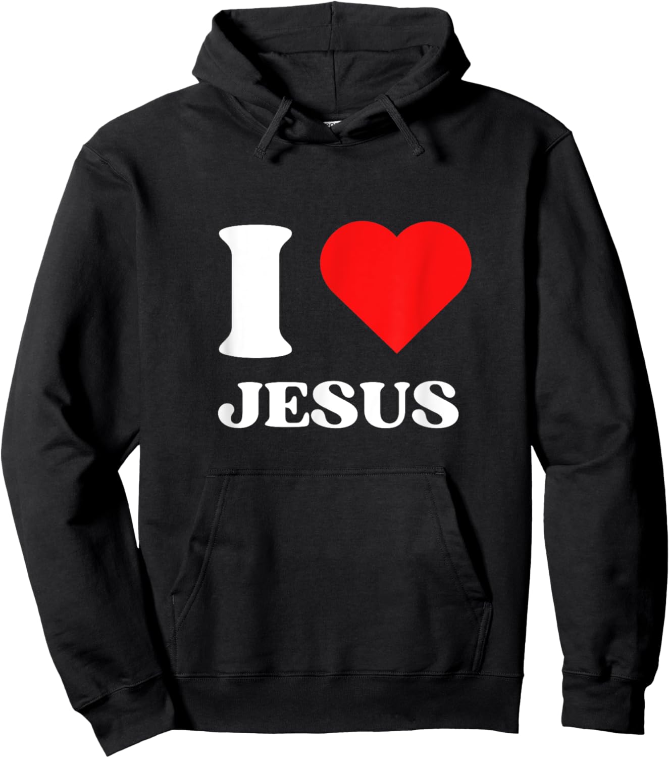 I Love Jesus I Heart Jesus Y2k Aesthetic Red Heart Christian Hoodie - Hoodie | Black