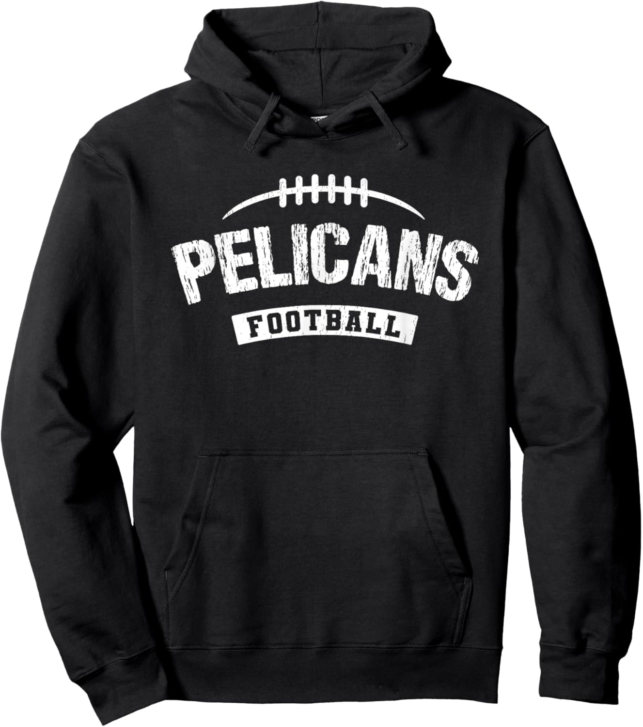Pelicans Homer Football Distressed HS Hoodie - Hoodie | Black