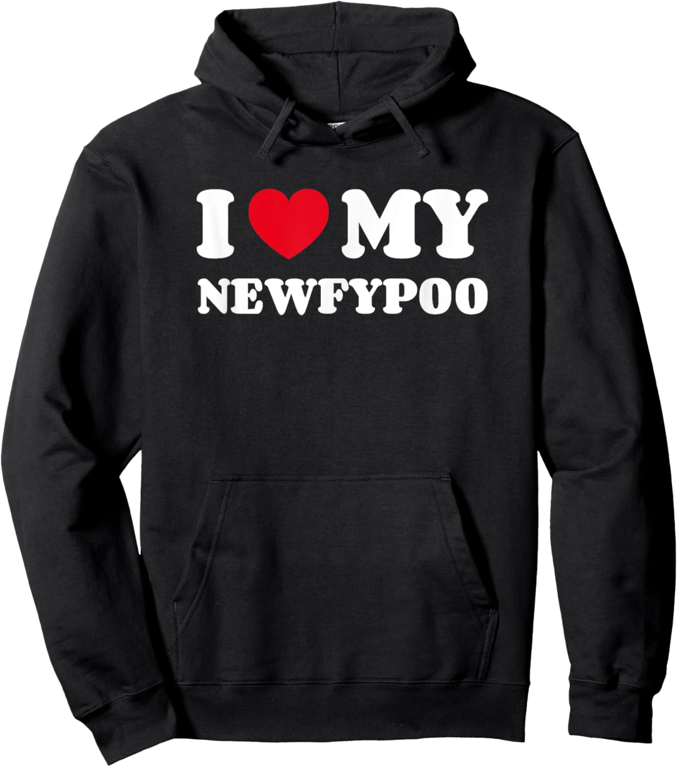 Newfypoos Newfoundland Poodle Mix I Love My Newfypoo Hoodie - Hoodie | Black