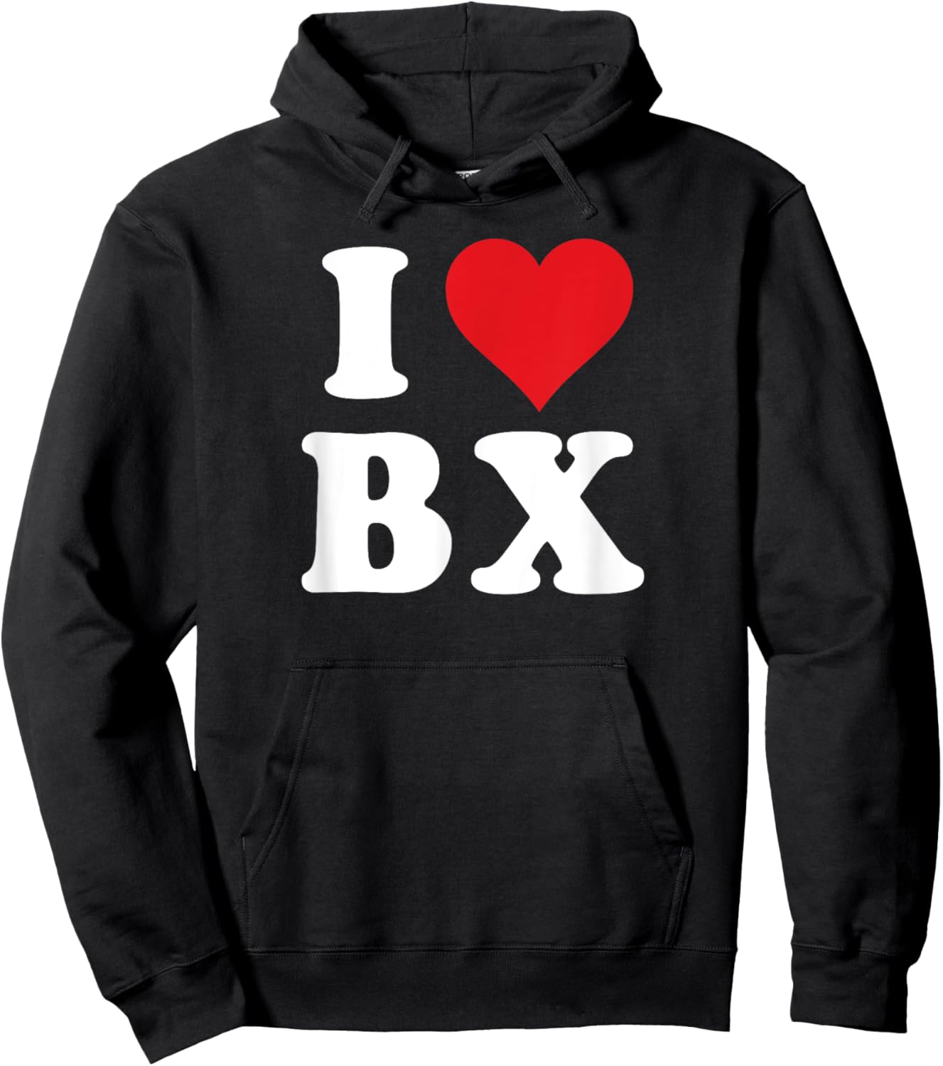 I Heart BX Initials I Love B.X. First And Last Name B X Hoodie - Hoodie | Black