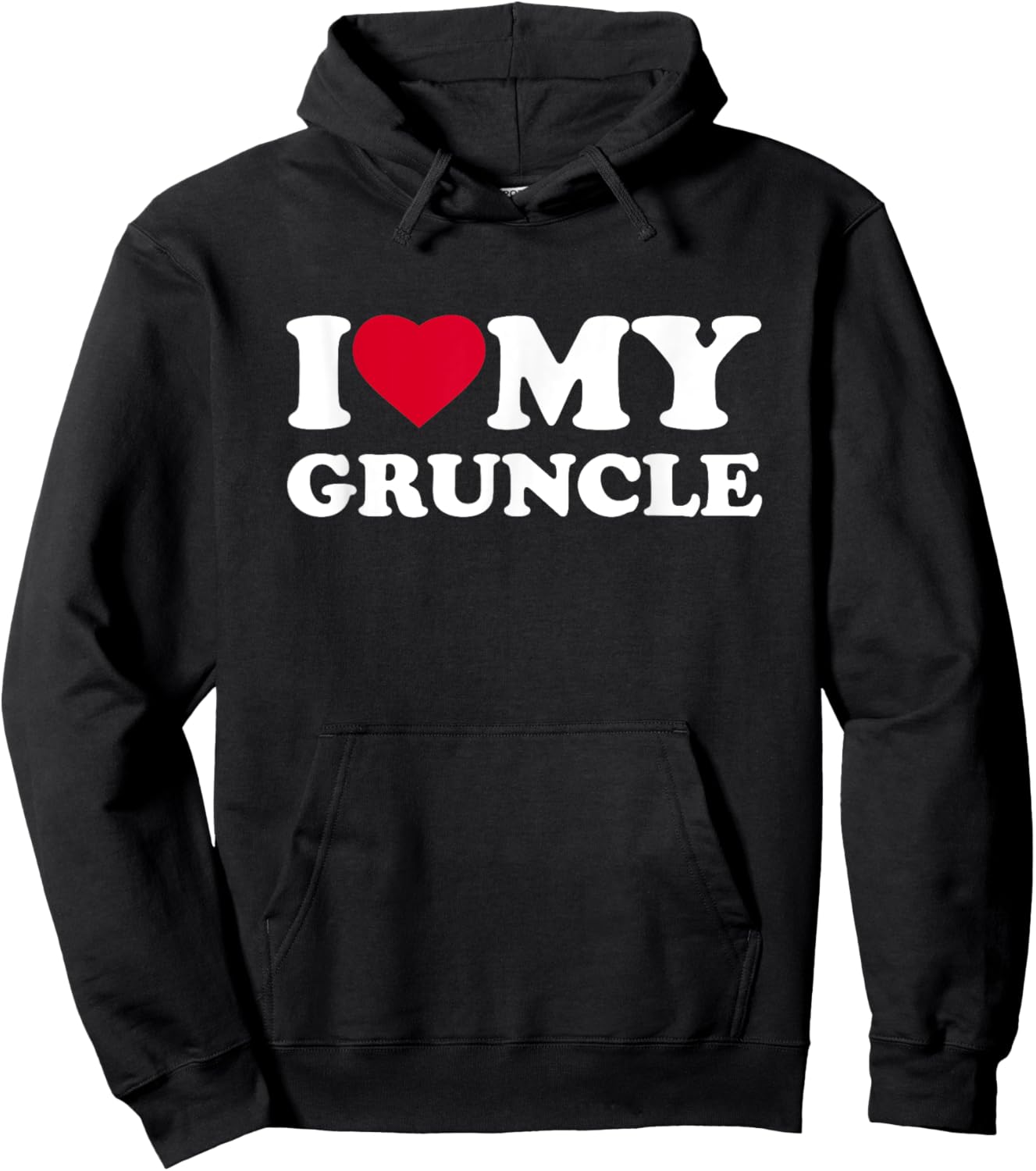 I Love My Gruncle I Heart Family Grandpa Hoodie - Hoodie | Black