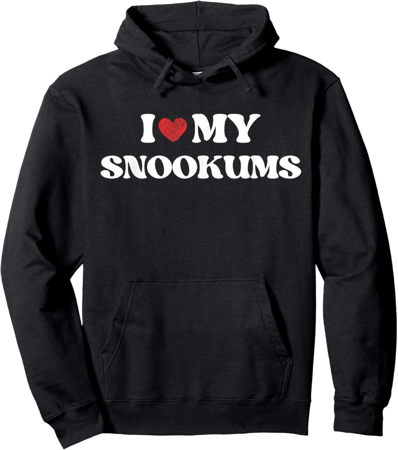 Funny I Love My Snookums I Heart My Snookums Funny Hoodie - Hoodie | Black