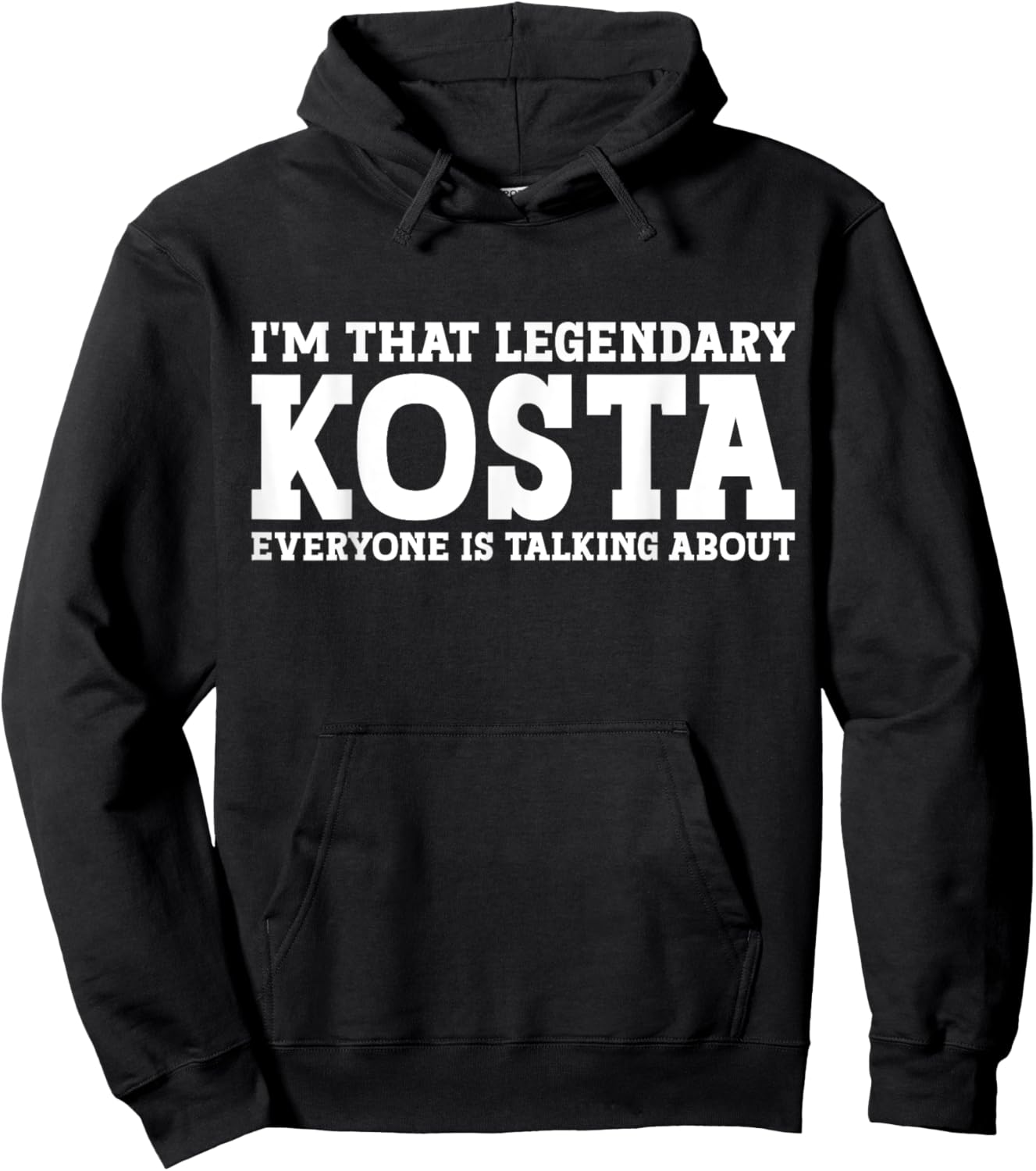 Kosta Personal Name First Name Funny Kosta Hoodie - Hoodie | Black