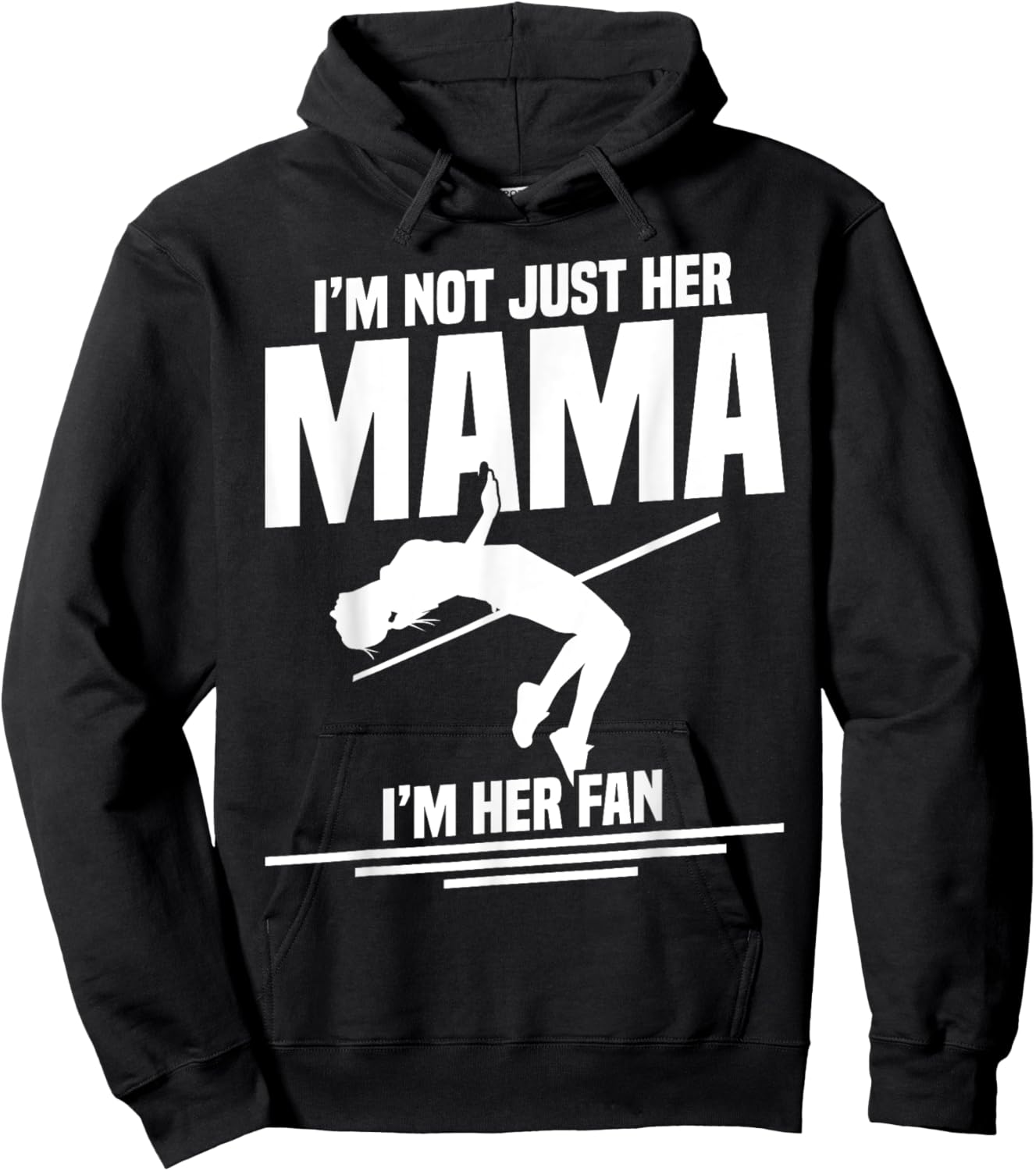 High Jumping Mom Track & Field Spikes High Jump Mama Hoodie - Hoodie | Black