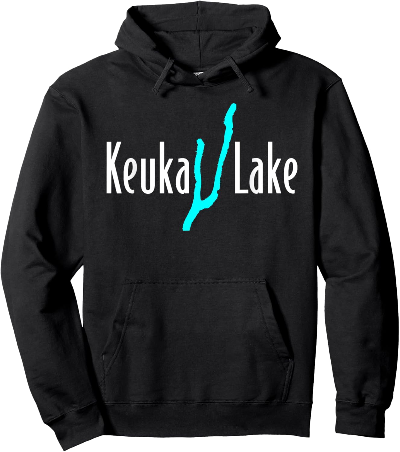 Minimalist Keuka Lake - New York Hoodie - Hoodie | Black
