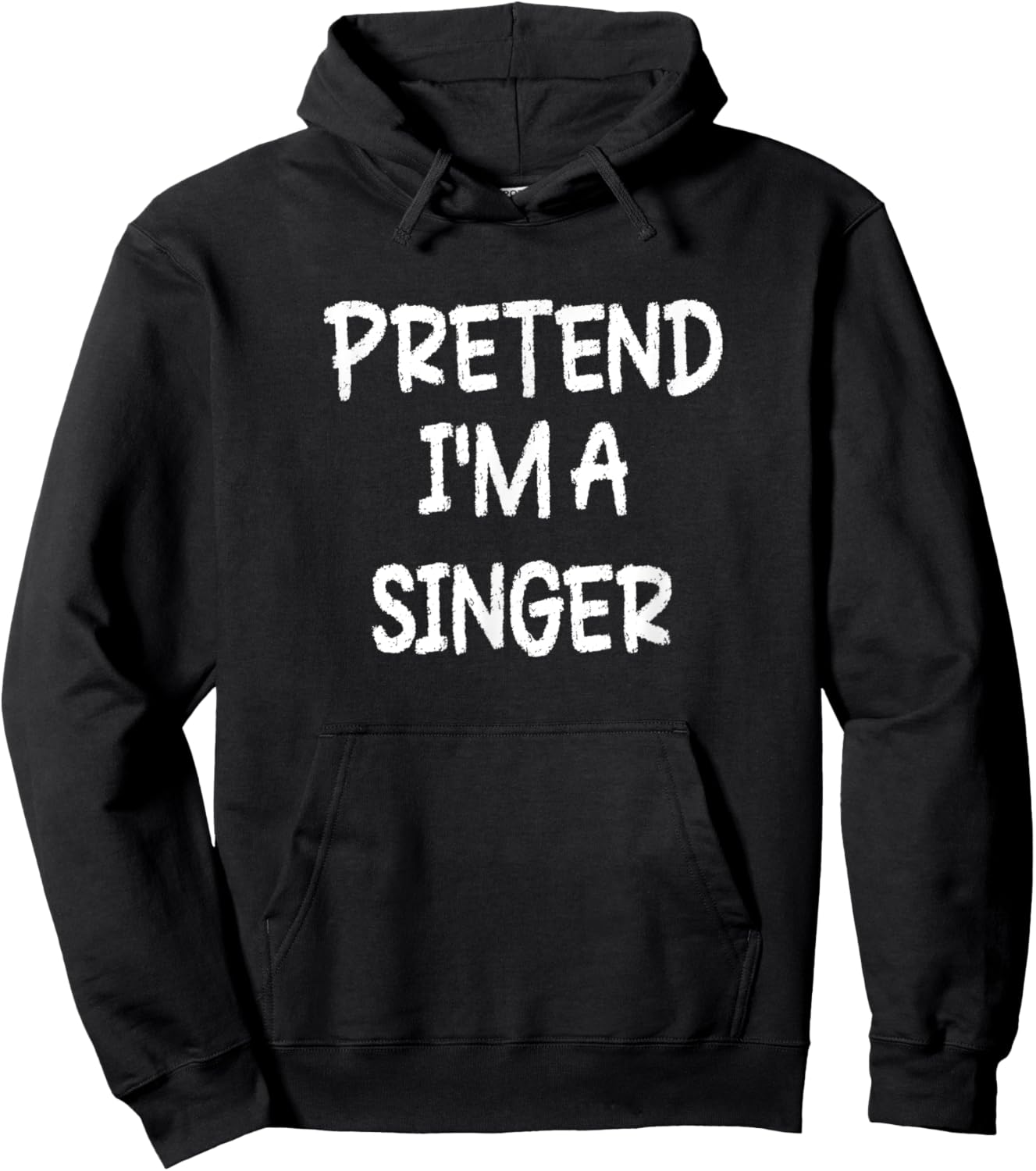Pretend I'm a Singer Lazy Last Minute Halloween Costume Hoodie - Hoodie | Black