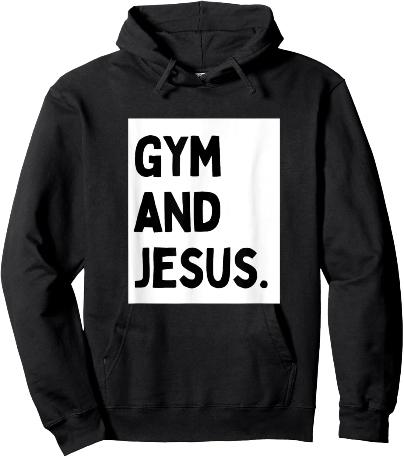 Gym And Jesus - Minimalist Christian Religious Jesus Hoodie - Hoodie | Black