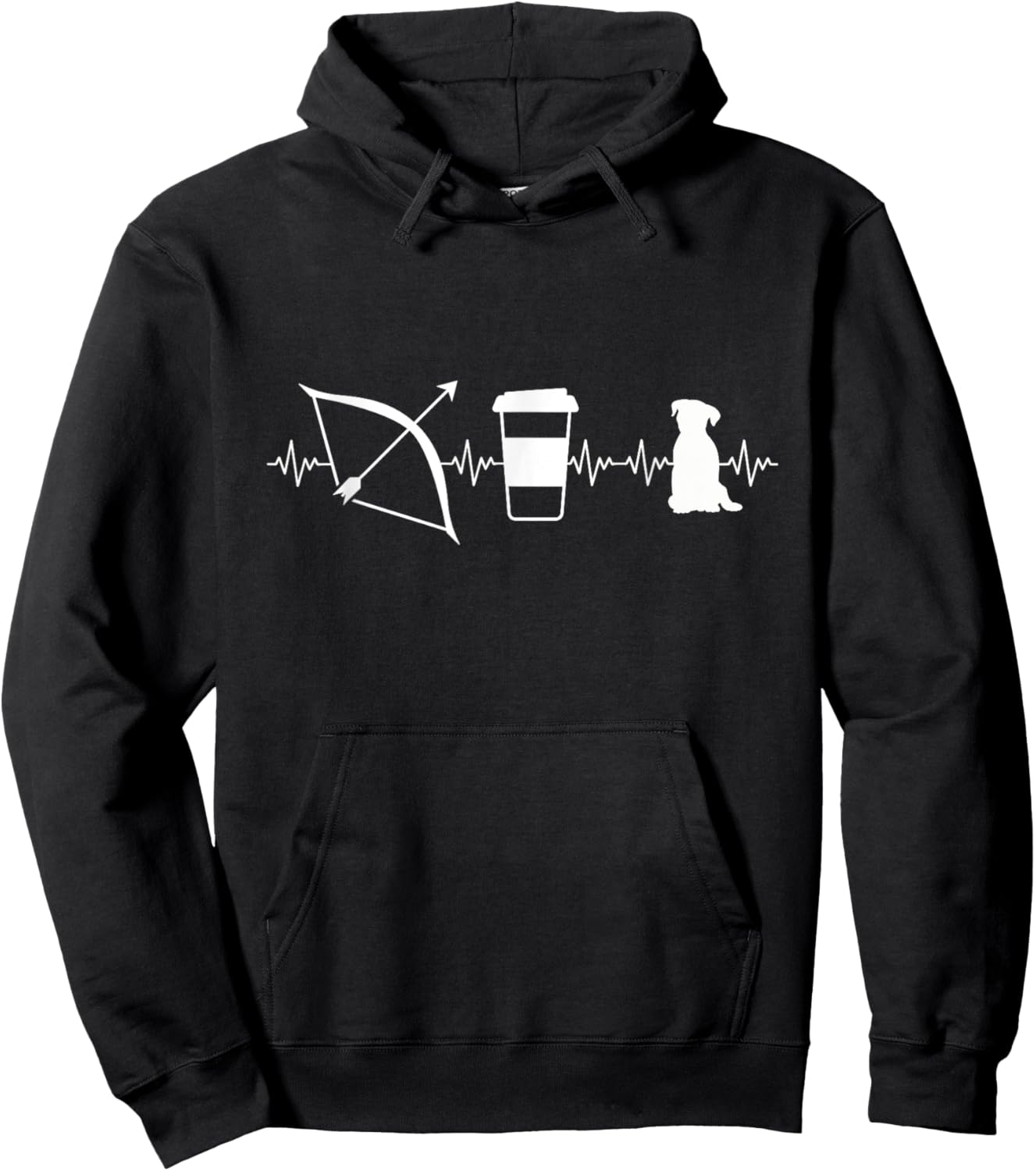 Funny Archery Mom Appreciation Dog Archery Coffee Hoodie - Hoodie | Black