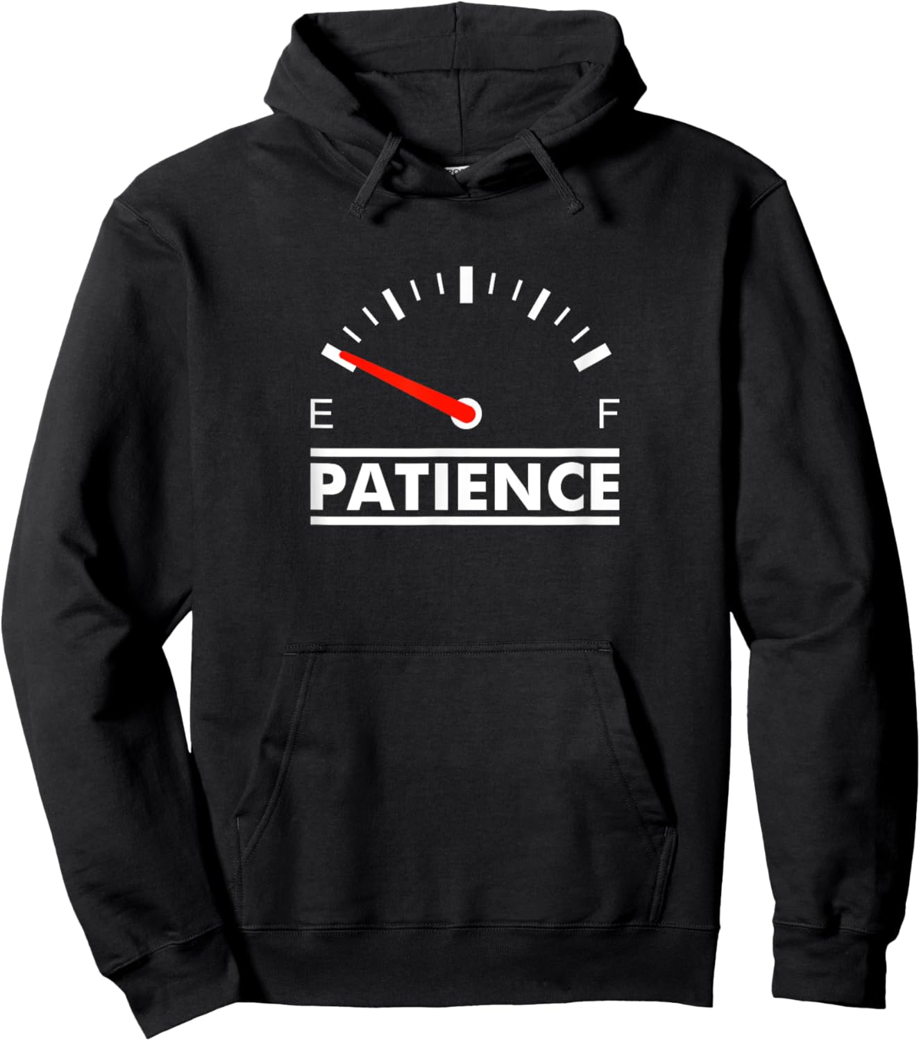 Patience Empty Gasoline Gauge Hoodie - Hoodie | Black