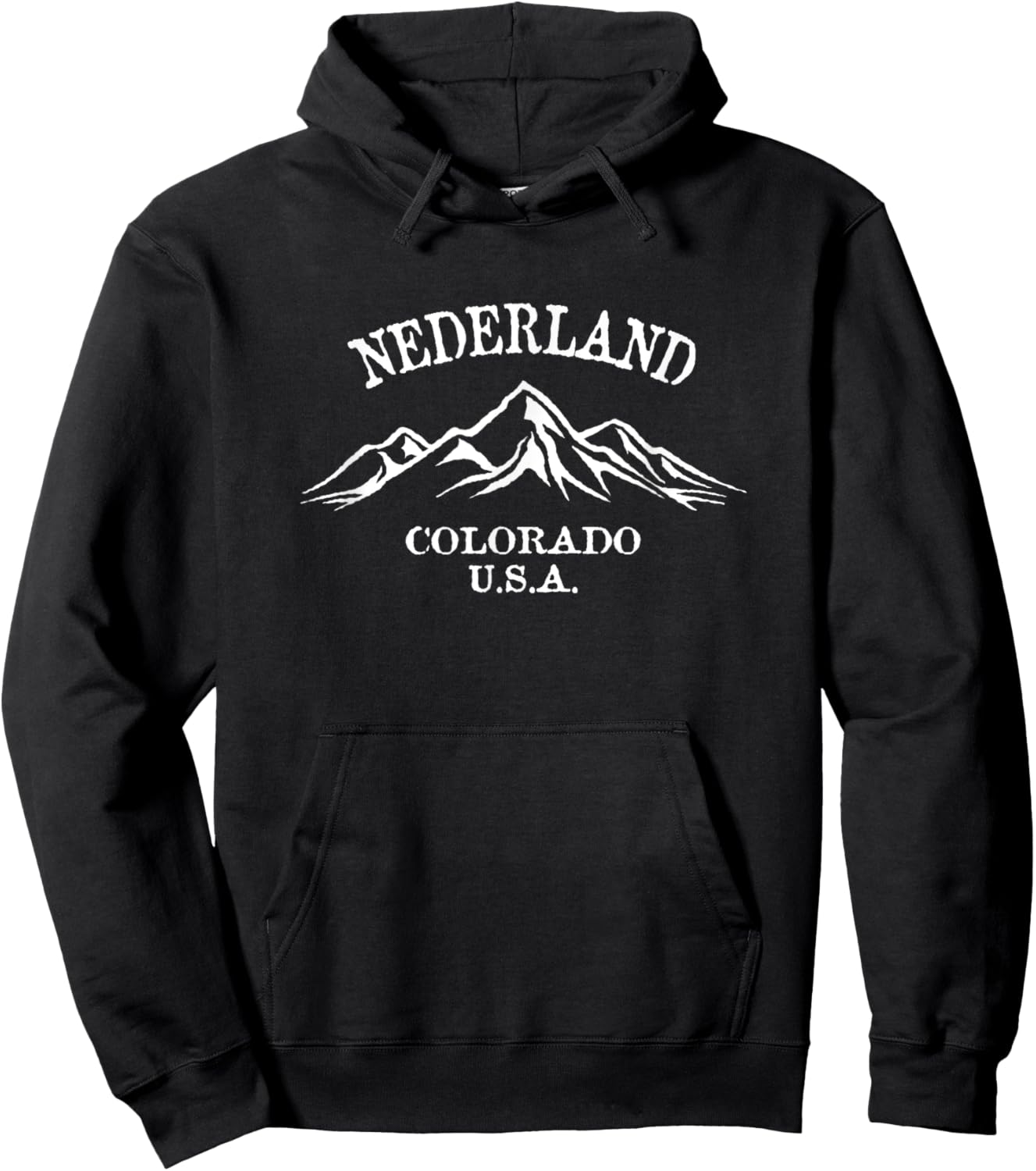 Nederland Colorado USA Mountain Design Hoodie - Hoodie | Black