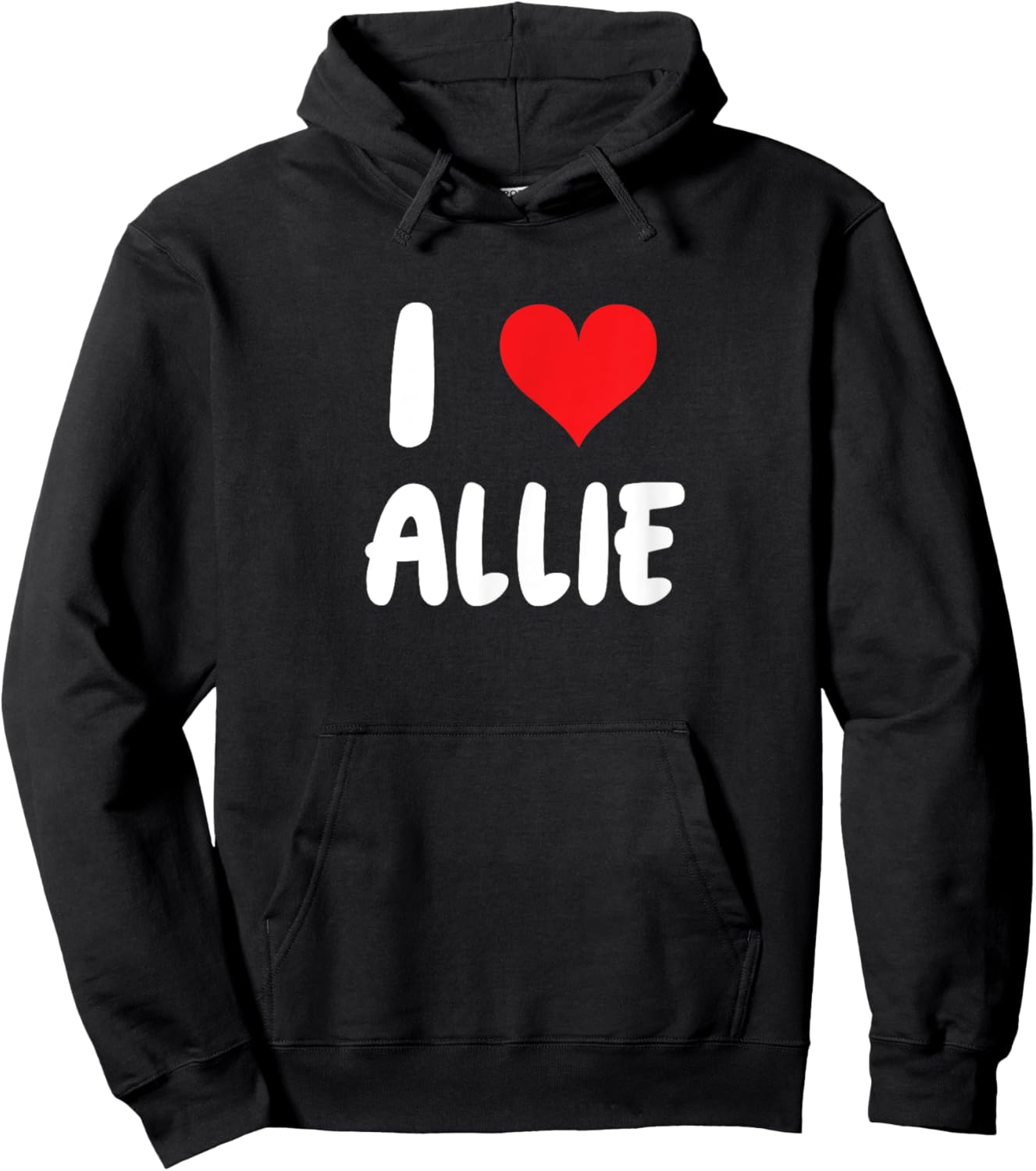 I Love Allie - Heart Hoodie - Hoodie | Black