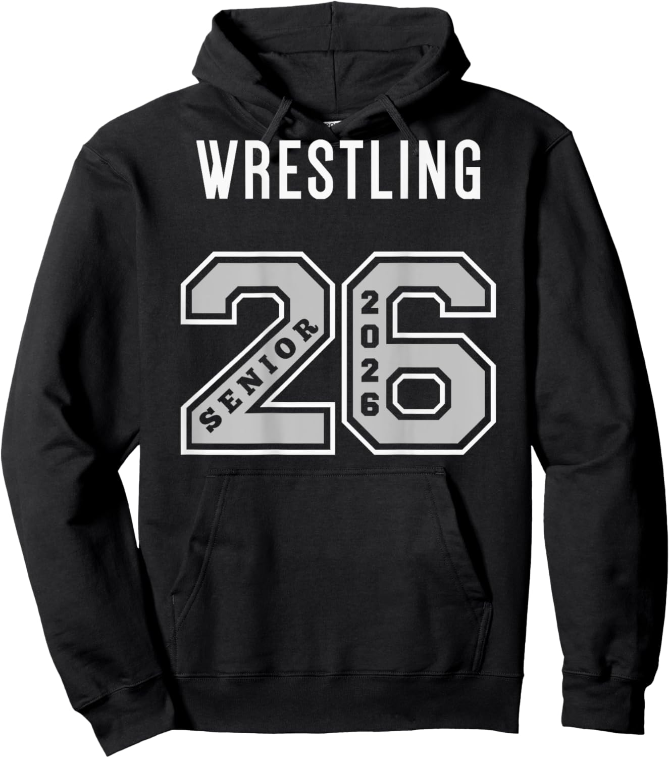 Wrestling Senior 2026 ((on Back) Wrestling Senior Night 2026 Hoodie - Hoodie | Black